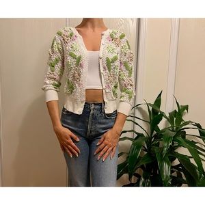 Crochet Floral Cardigan